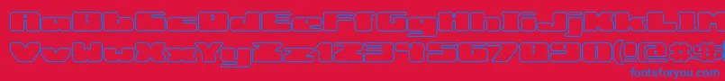 RotundOutlineBrk Font – Blue Fonts on Red Background
