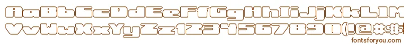 RotundOutlineBrk Font – Brown Fonts on White Background