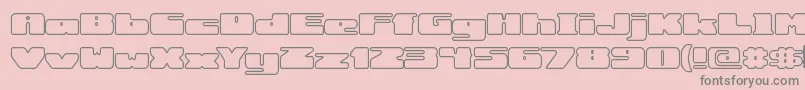 RotundOutlineBrk Font – Gray Fonts on Pink Background