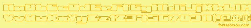RotundOutlineBrk Font – Orange Fonts on Yellow Background