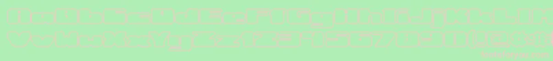 RotundOutlineBrk Font – Pink Fonts on Green Background