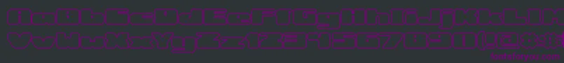 RotundOutlineBrk Font – Purple Fonts on Black Background