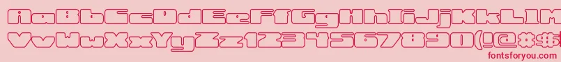 RotundOutlineBrk Font – Red Fonts on Pink Background