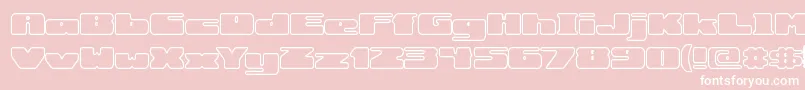 RotundOutlineBrk Font – White Fonts on Pink Background