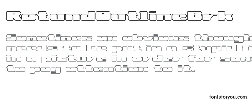 Review of the RotundOutlineBrk Font