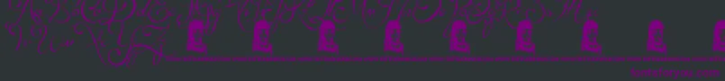 Шрифт LydiaPuente – фиолетовые шрифты на чёрном фоне
