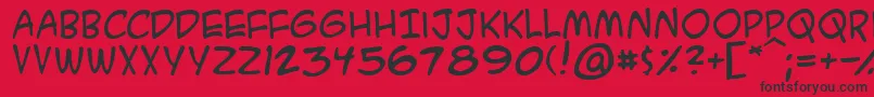 Acmesa Font – Black Fonts on Red Background