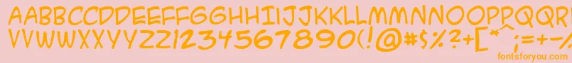 Acmesa Font – Orange Fonts on Pink Background