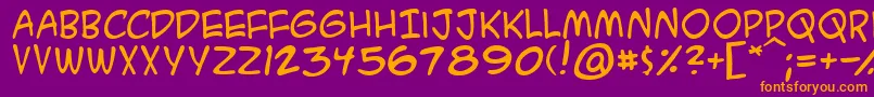 Acmesa Font – Orange Fonts on Purple Background