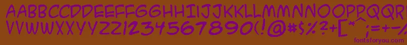 Шрифт Acmesa – фиолетовые шрифты на коричневом фоне