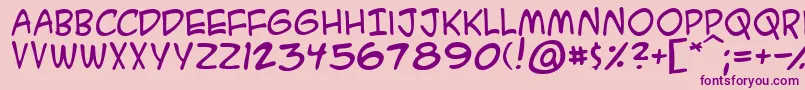 Acmesa Font – Purple Fonts on Pink Background