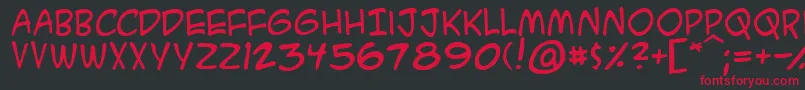 Acmesa Font – Red Fonts on Black Background