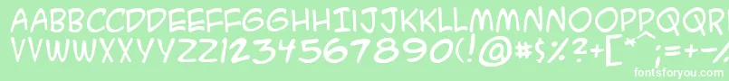 Acmesa Font – White Fonts on Green Background