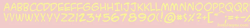 Acmesa Font – Yellow Fonts on Pink Background