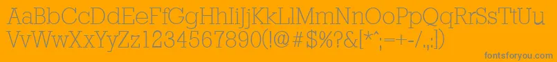 StaffordserialXlightRegular Font – Gray Fonts on Orange Background