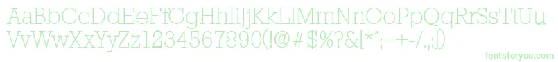 StaffordserialXlightRegular Font – Green Fonts on White Background