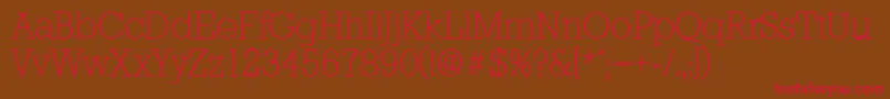 StaffordserialXlightRegular Font – Red Fonts on Brown Background