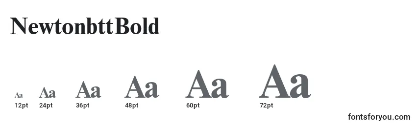 NewtonbttBold Font Sizes
