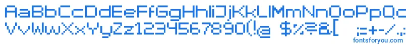 Superhelue-fontti – siniset fontit valkoisella taustalla
