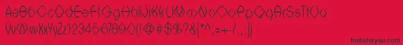 Witcb Font – Black Fonts on Red Background