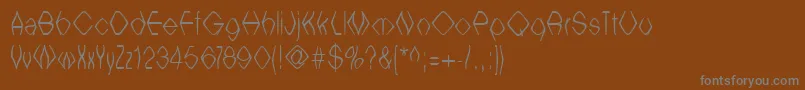 フォントWitcb – 茶色の背景に灰色の文字