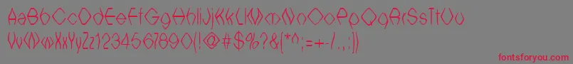 Witcb Font – Red Fonts on Gray Background