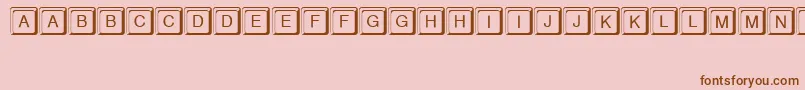 Шрифт Keystroke – коричневые шрифты на розовом фоне