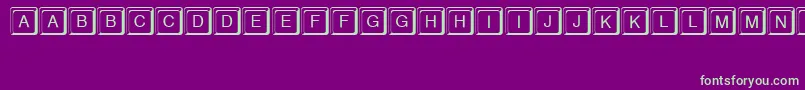 Keystroke Font – Green Fonts on Purple Background