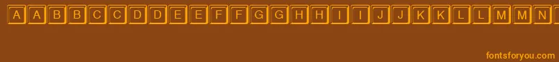 Keystroke Font – Orange Fonts on Brown Background