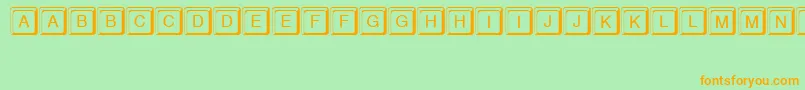 Keystroke Font – Orange Fonts on Green Background