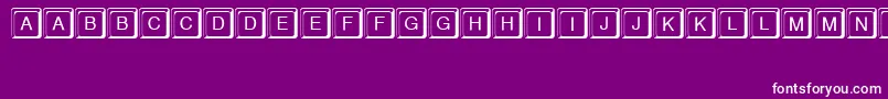 Keystroke Font – White Fonts on Purple Background