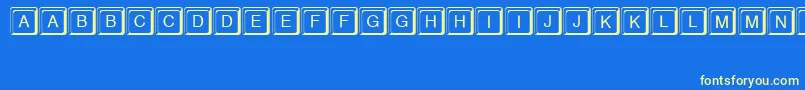 Czcionka Keystroke – żółte czcionki na niebieskim tle