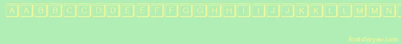 Keystroke Font – Yellow Fonts on Green Background