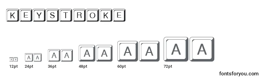 Keystroke Font Sizes