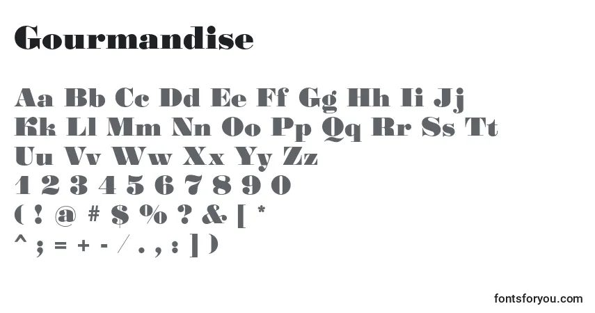 Gourmandise (103696) Font – alphabet, numbers, special characters