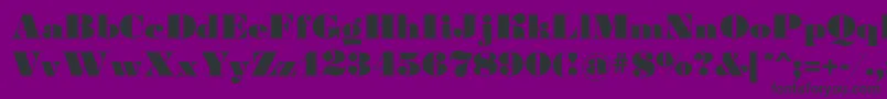 Gourmandise Font – Black Fonts on Purple Background