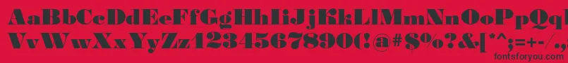 Gourmandise Font – Black Fonts on Red Background