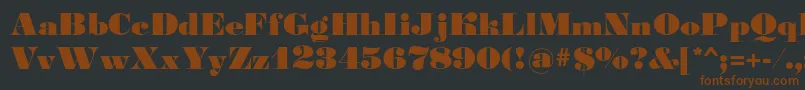 Gourmandise Font – Brown Fonts on Black Background