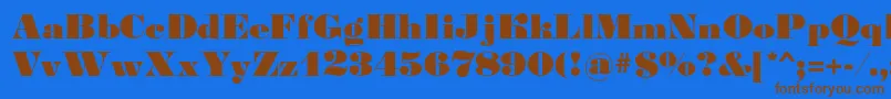 Gourmandise Font – Brown Fonts on Blue Background