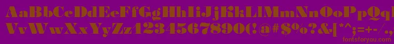 Gourmandise-Schriftart – Braune Schriften auf violettem Hintergrund