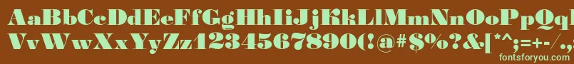 Gourmandise Font – Green Fonts on Brown Background