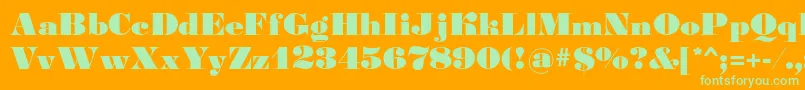 Gourmandise Font – Green Fonts on Orange Background