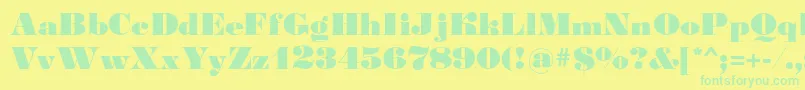 Gourmandise Font – Green Fonts on Yellow Background
