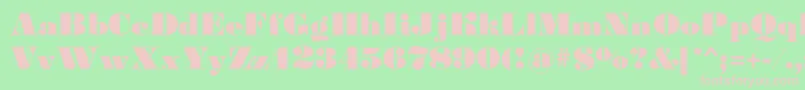 Gourmandise Font – Pink Fonts on Green Background