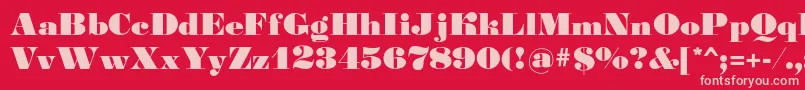 Gourmandise Font – Pink Fonts on Red Background