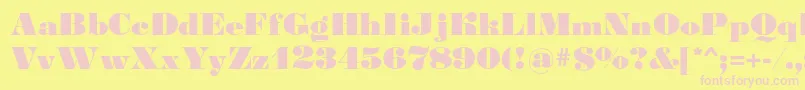 Gourmandise Font – Pink Fonts on Yellow Background