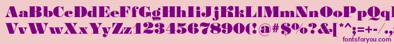 Gourmandise Font – Purple Fonts on Pink Background