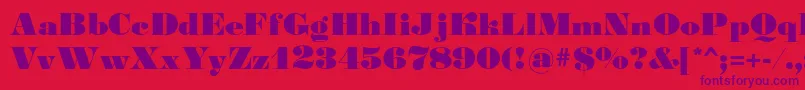 Gourmandise Font – Purple Fonts on Red Background