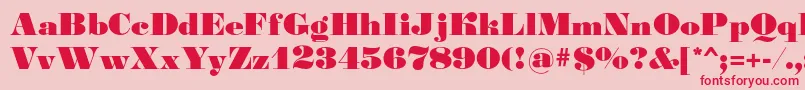 Gourmandise Font – Red Fonts on Pink Background