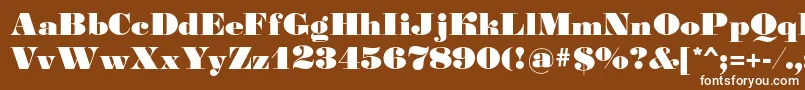 Gourmandise Font – White Fonts on Brown Background